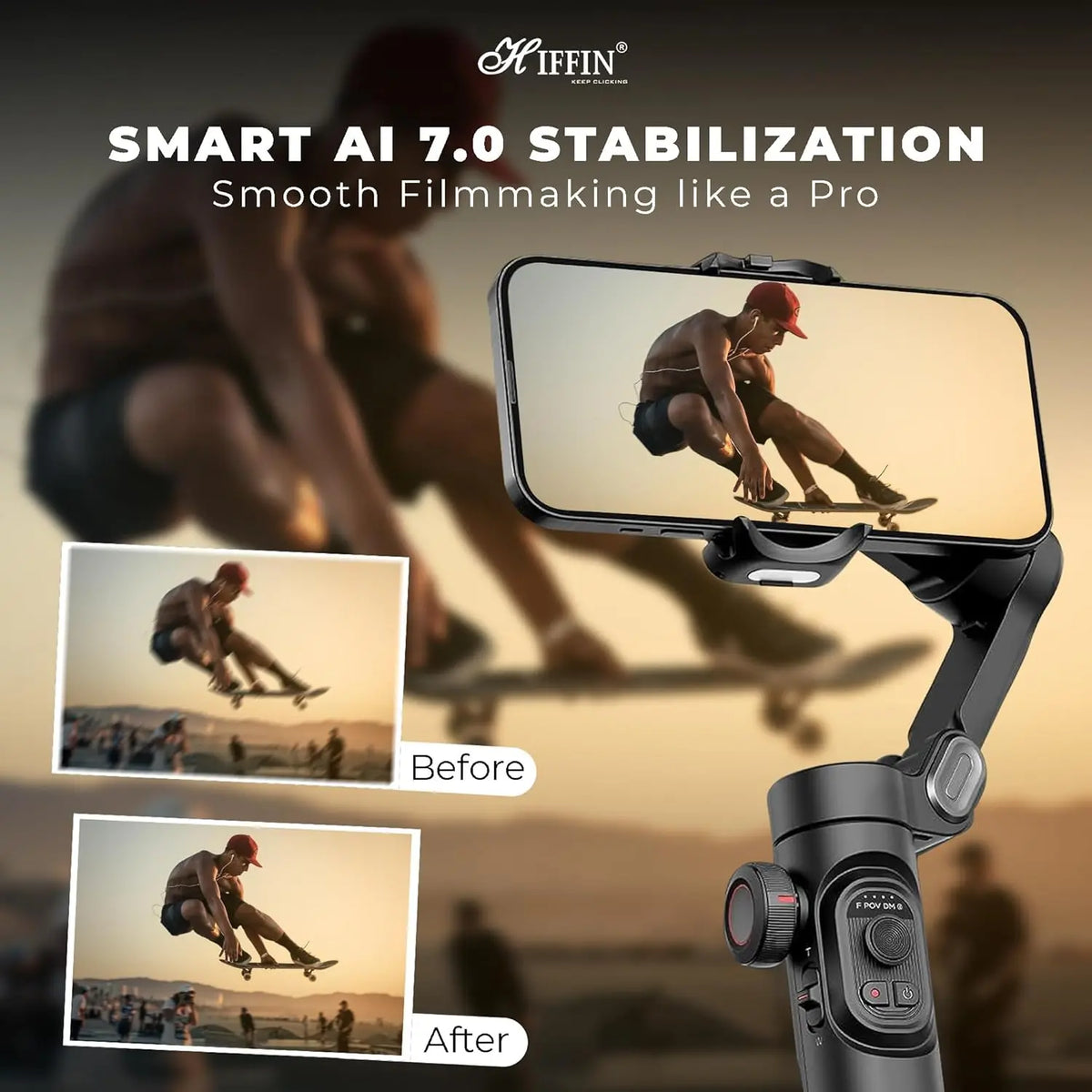 HIFFIN Smart X 3-Axis Smartphone Gimbal Stabilizer Hiffin