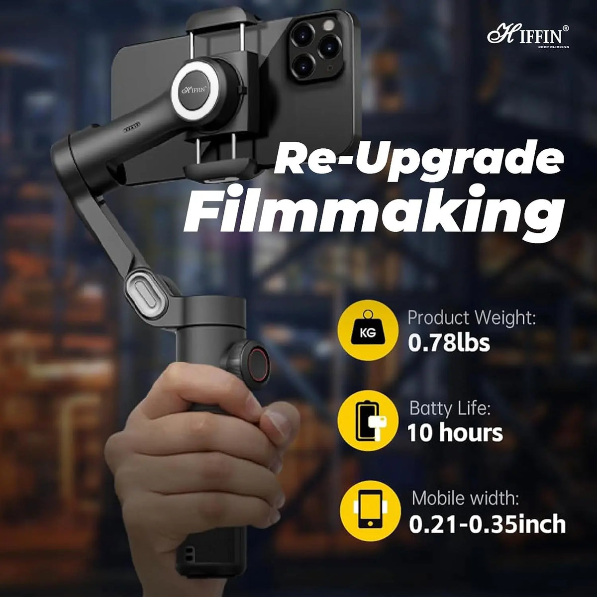 HIFFIN Smart X 3-Axis Smartphone Gimbal Stabilizer Hiffin