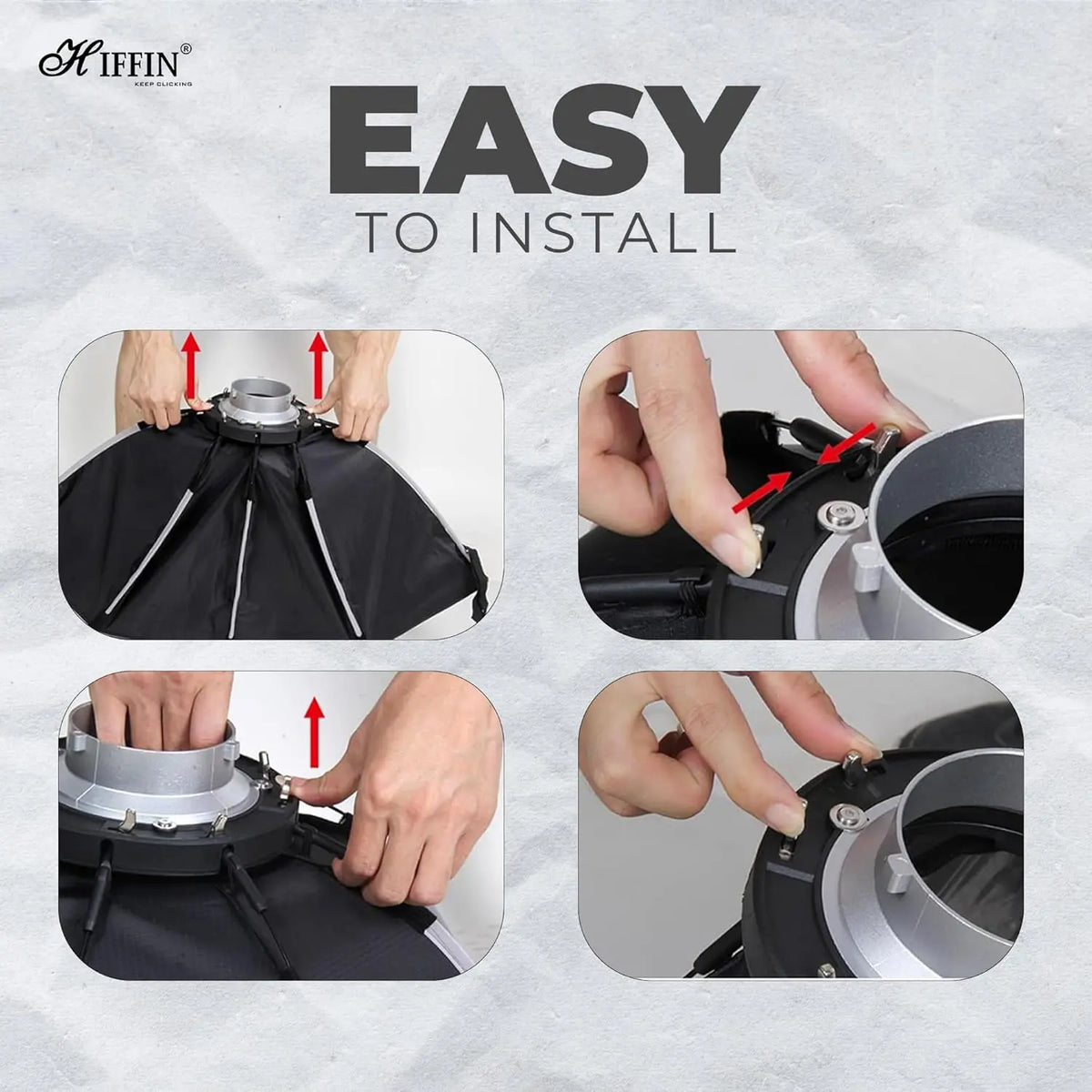 HIFFIN Bowens Mount Quick Release Octa Softbox HIFFIN