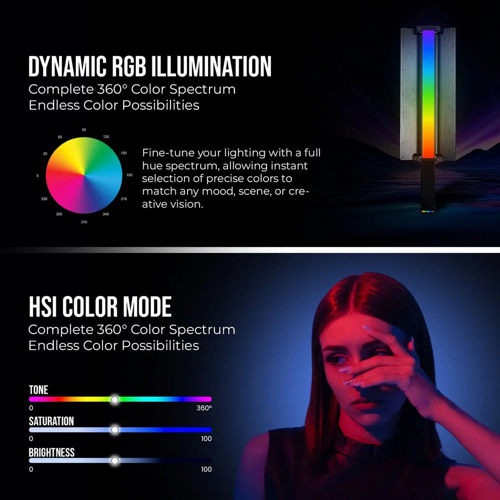 HIFFIN HF-1000 60W RGB LED Stick Light HIFFIN