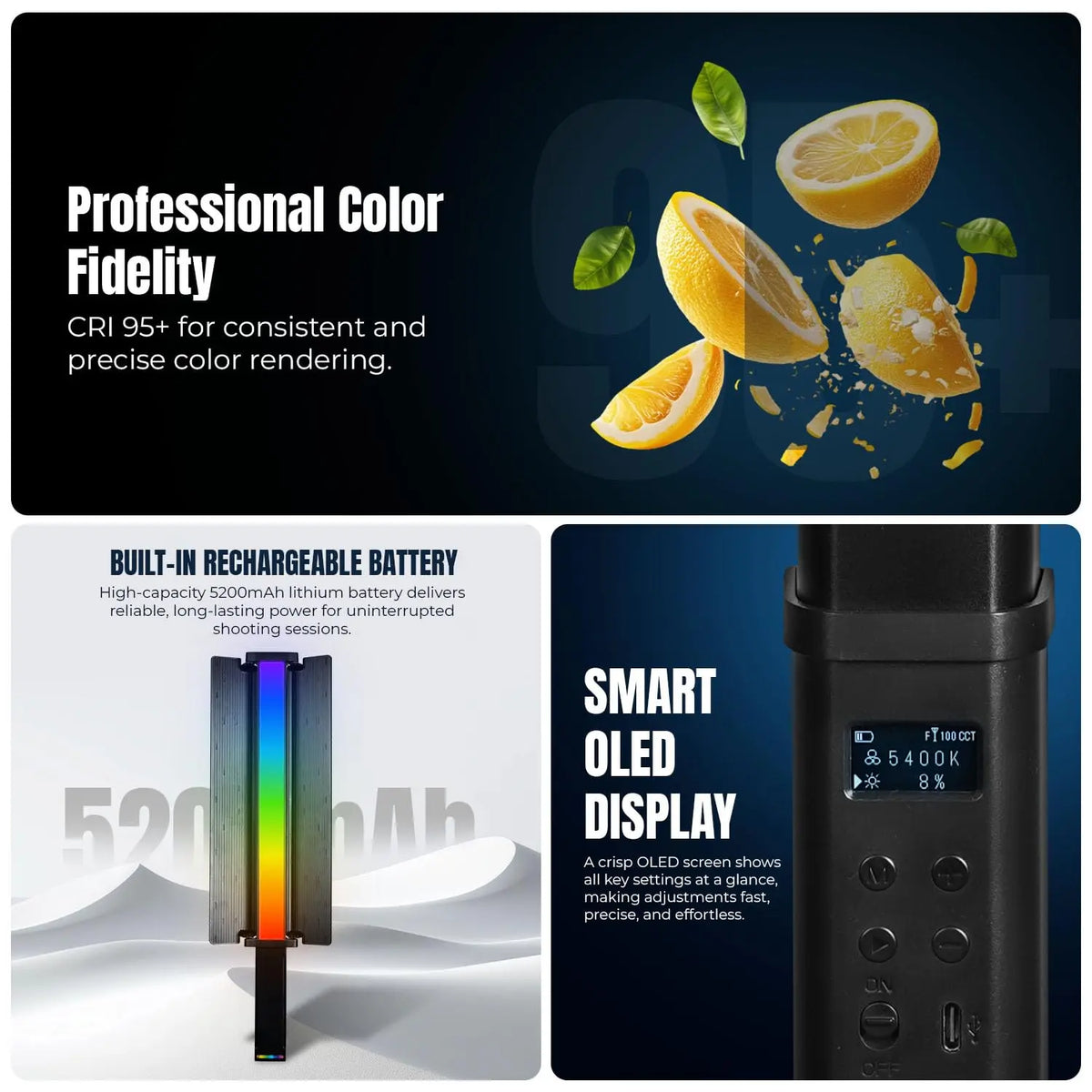 HIFFIN HF-1000 60W RGB LED Stick Light HIFFIN
