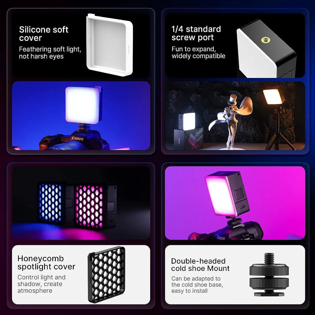 Ulanzi VL49 Pro RGB Mini Rechargeable Video Light Ulanzi