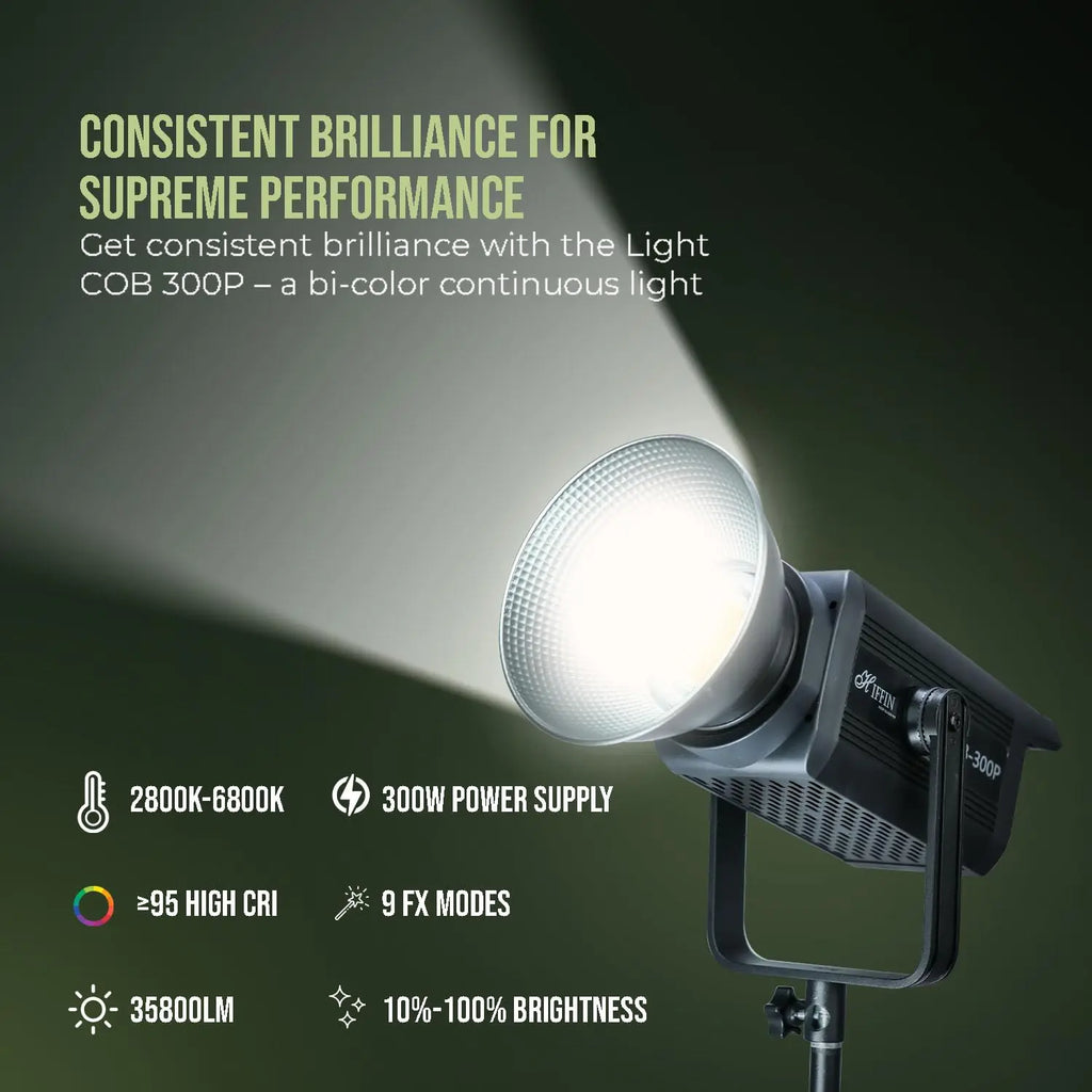 HIFFIN Professional Bi-Color LED Video Light with Remote HIFFIN