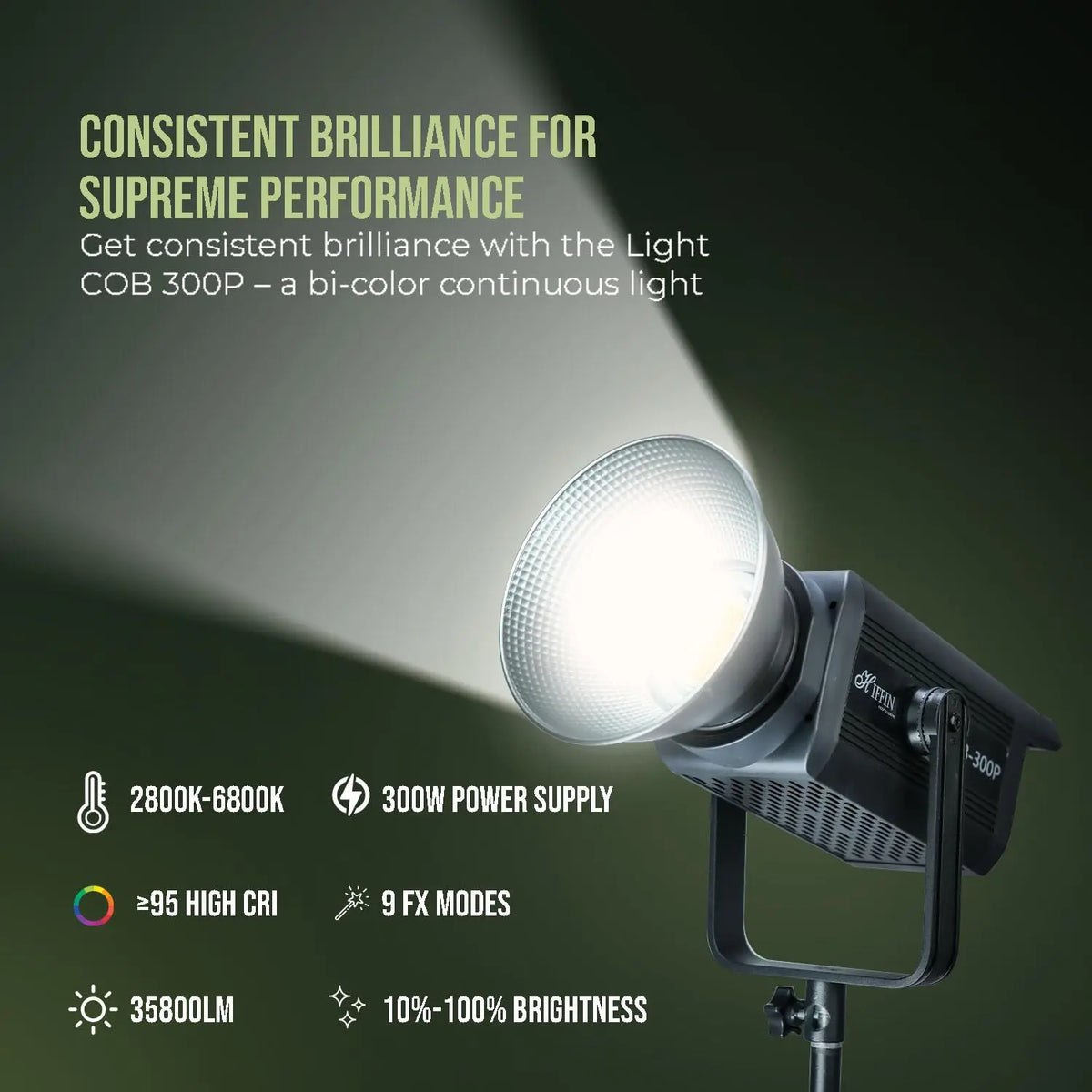 HIFFIN Professional Bi-Color LED Video Light with Remote HIFFIN