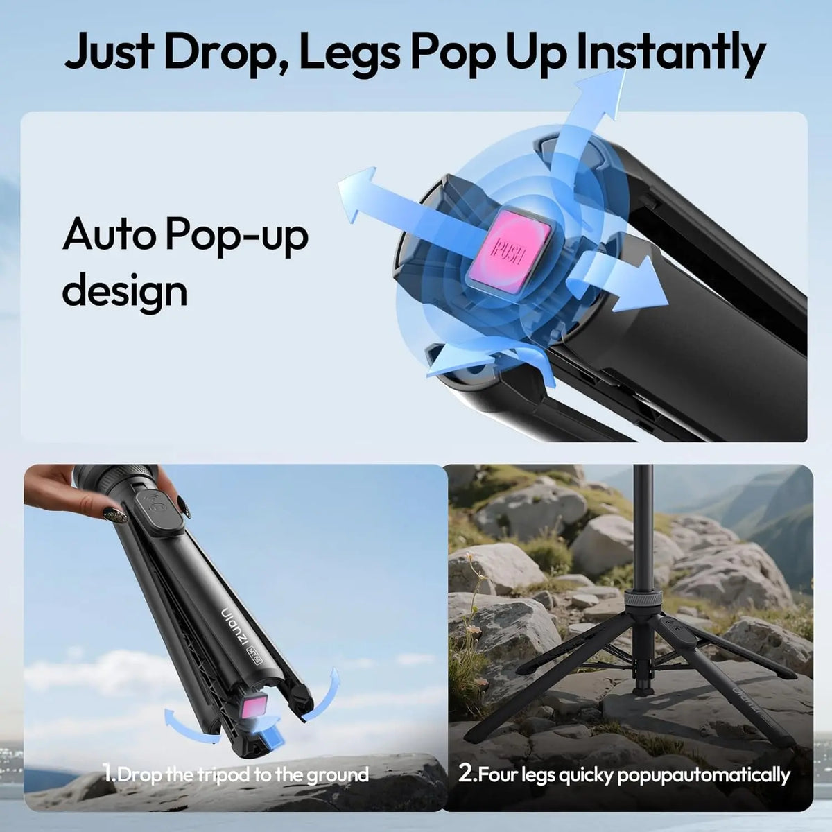 ULANZI MT85 Magnetic Phone Tripod with 60 Selfie Stick Ulanzi