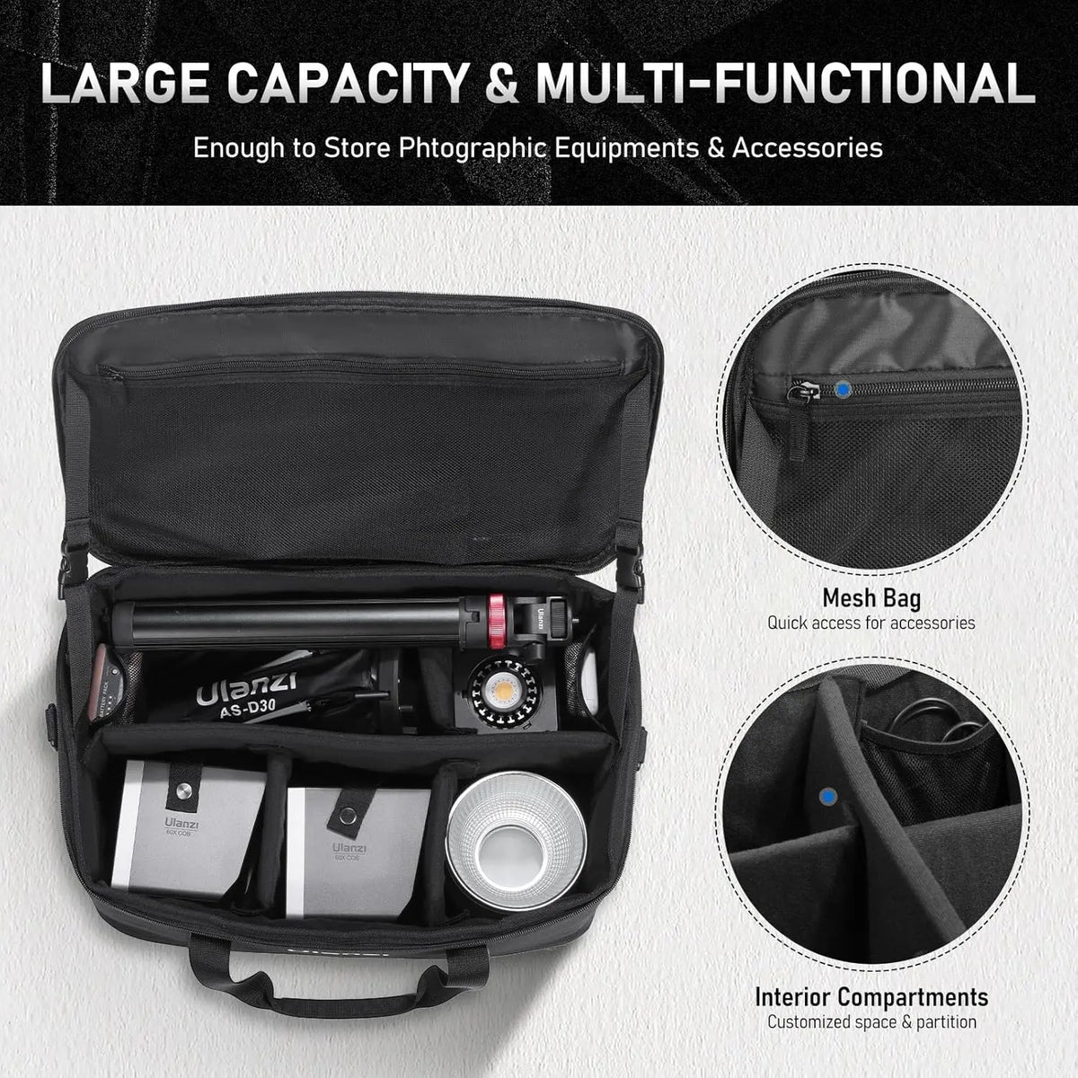 ULANZI OM-01 Padded Carrying Bag for Studio Lights Ulanzi