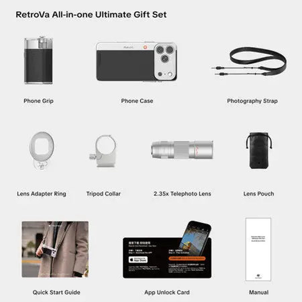PGYTECH RetroVa All-in-One Ultimate Gift Set contents