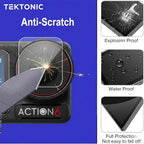 TEKTONIC Tempered Glass Screen Protector Compatible with DJI Osmo Action 6, 9H Hardness TEKTONIC