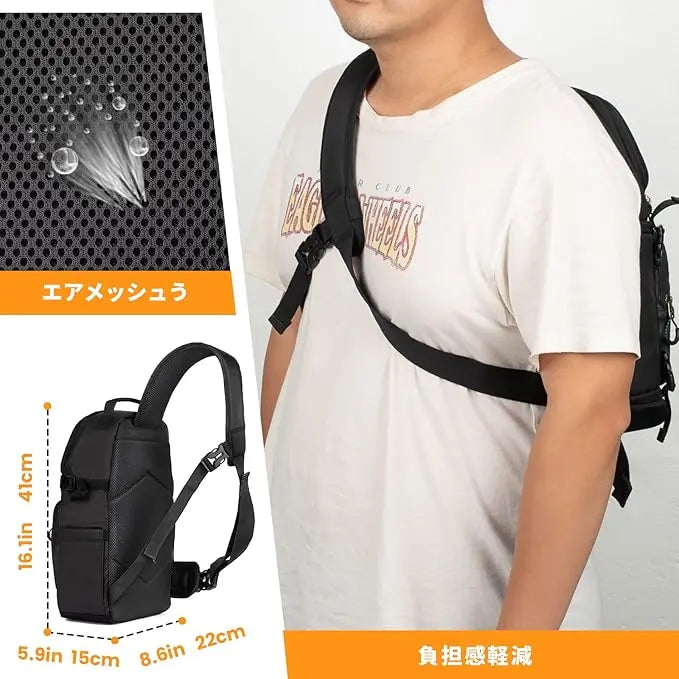 TARION TRS Sling Camera Bag Hard Shell Water-Repellent TARION