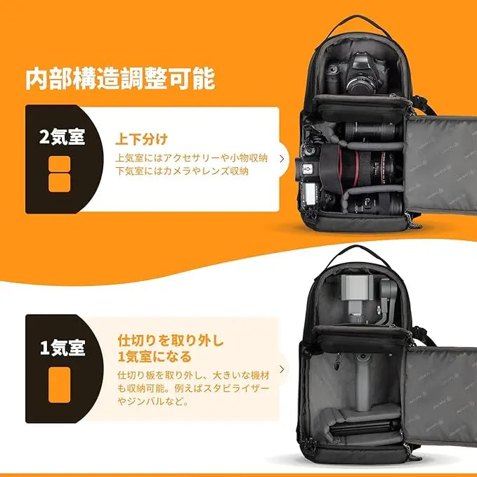 TARION TRS Sling Camera Bag Hard Shell Water-Repellent TARION