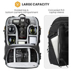TARION HX-L Large Camera Backpack with Laptop Compartment TARION