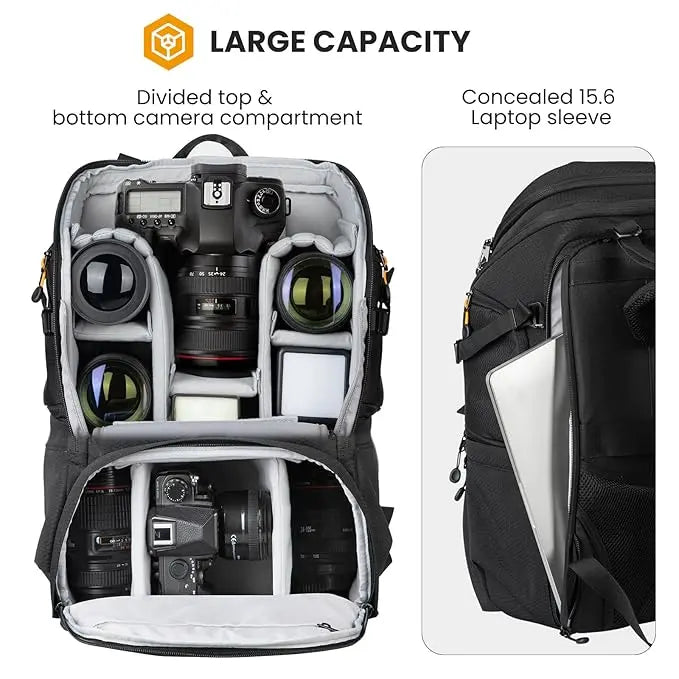 TARION HX-L Large Camera Backpack with Laptop Compartment TARION