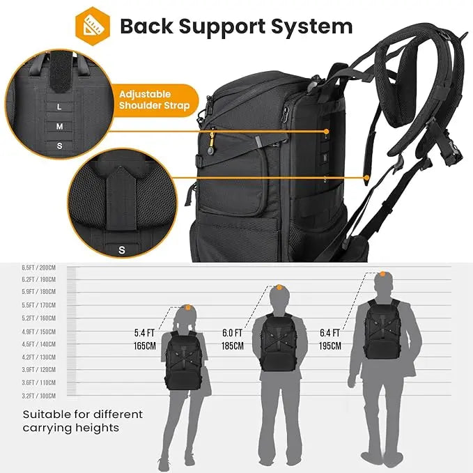 TARION HX-L Large Camera Backpack with Laptop Compartment TARION