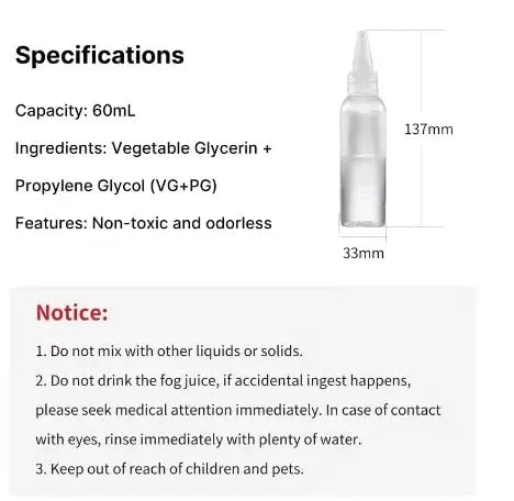 TEKTONIC 60ml Fog Liquid for Ulanzi FM01 Fog Machine TEKTONIC