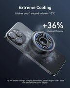 TELESIN Magnetic Phone Cooler Pro for Gaming & Streaming TELESIN