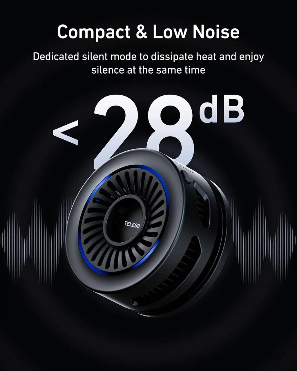 TELESIN Magnetic Phone Cooler Pro for Gaming & Streaming TELESIN