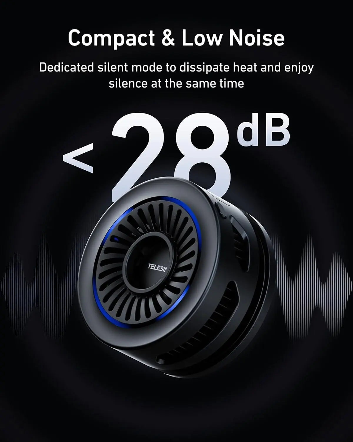 TELESIN Magnetic Phone Cooler Pro for Gaming & Streaming TELESIN