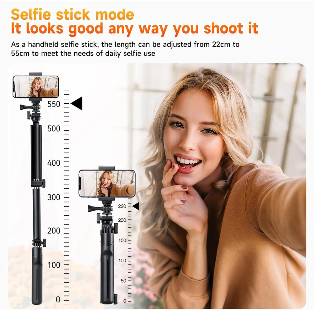 TELESIN Flexible Selfie Tripod Grip for Action Cameras TELESIN