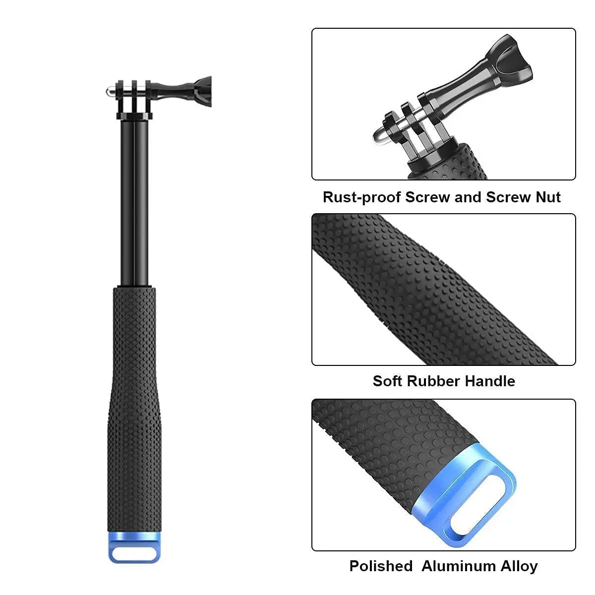 TEKTONIC Foldable Selfie Stick Tripod for Phone & Action Cam TEKTONIC