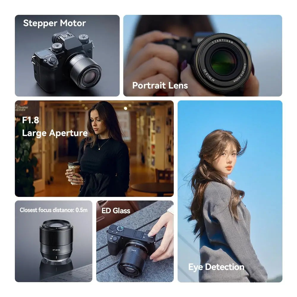 TTArtisan AF 56mm F1.8 Lens for Sony E Mount APS C Cameras TTArtisans
