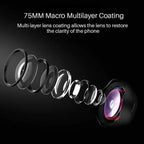 Ulanzi 75mm macro lens for phone camera 1678 10X Close-Up Mobile Photography Lens