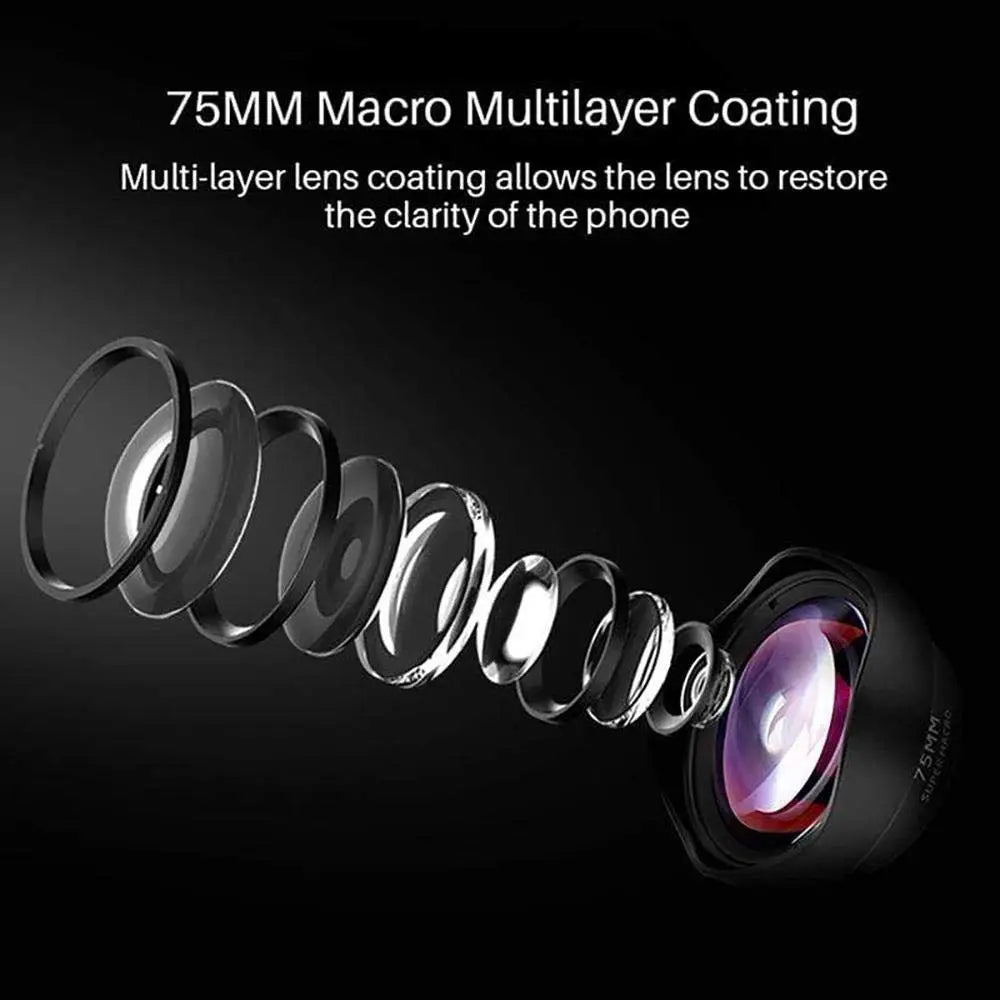 Ulanzi 75mm macro lens for phone camera 1678 10X Close-Up Mobile Photography Lens