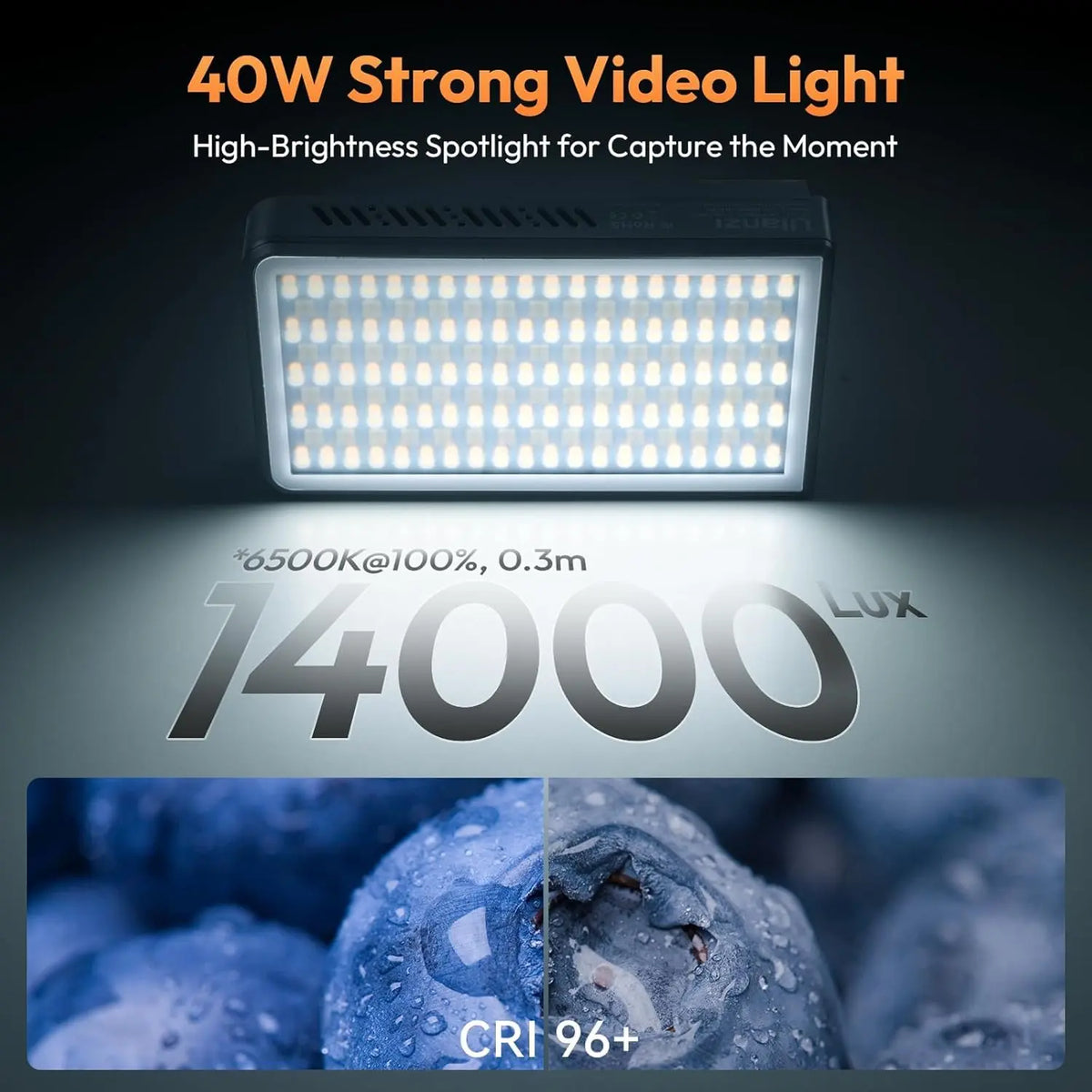 Ulanzi P40W RGB LED Video Light with Battery Ulanzi