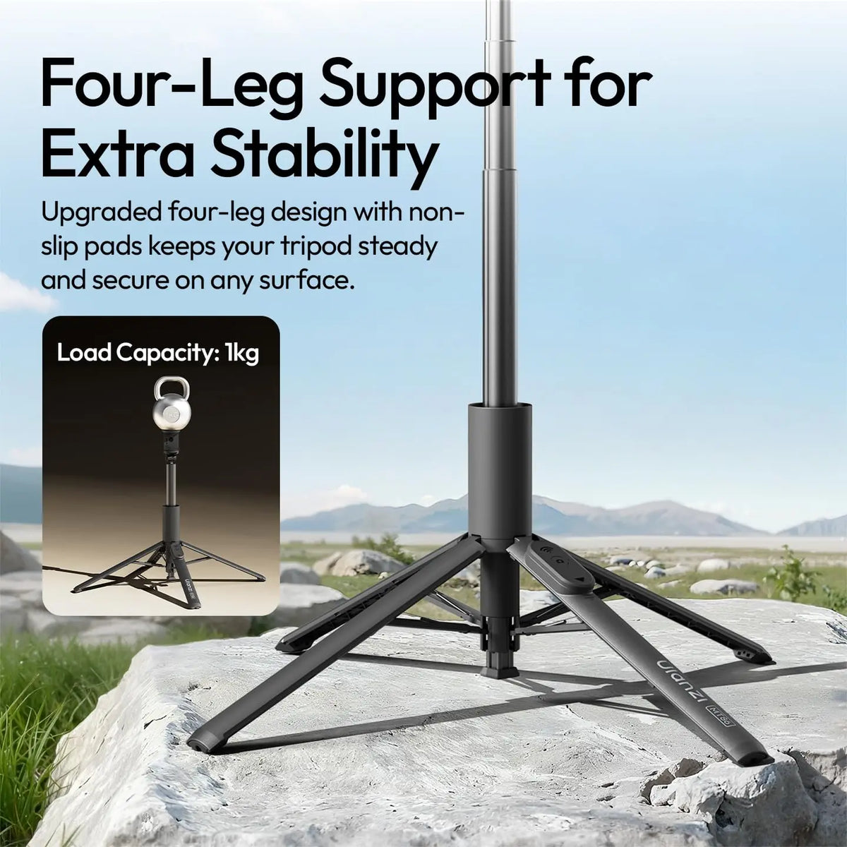 ULANZI MT86 60 Inch Auto Pop Up Phone Tripod with Bluetooth Remote Ulanzi