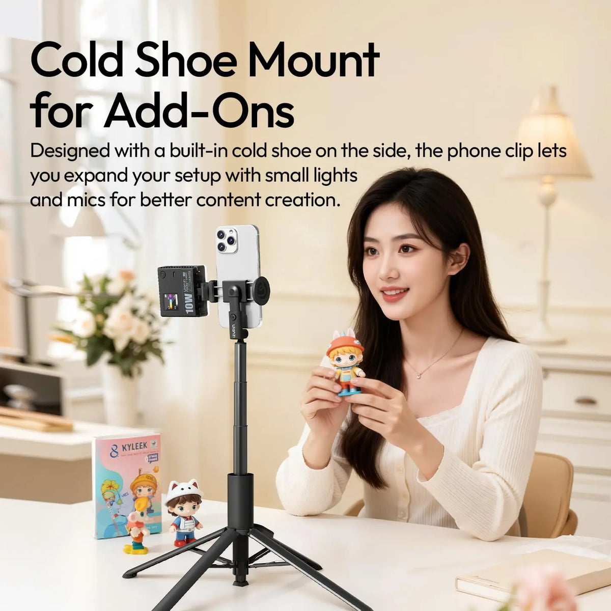 ULANZI MT86 60 Inch Auto Pop Up Phone Tripod with Bluetooth Remote Ulanzi