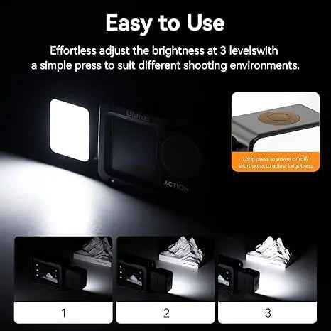 Ulanzi LM18 Mini Magnetic Vlogging Light + PK-06 Pocket 3/4 Expansion Adapter Kit
