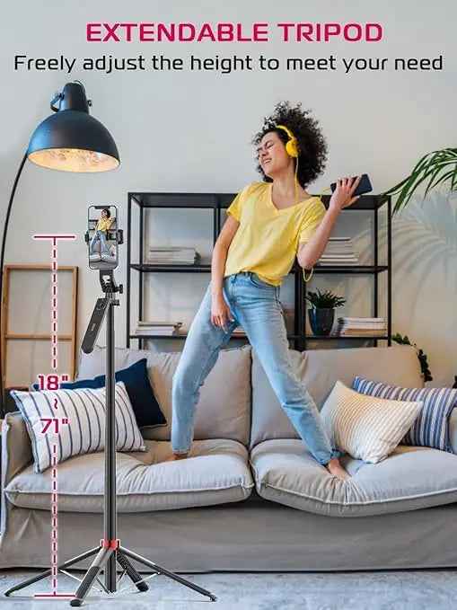 ULANZI MA09 Phone Tripod Extendable Selfie Stick with Remote