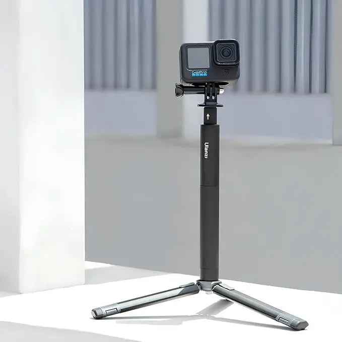 ULANZI MT-58 Extendable Selfie Stick 1/4" Thread Mount, 4ft Lightweight Handle
