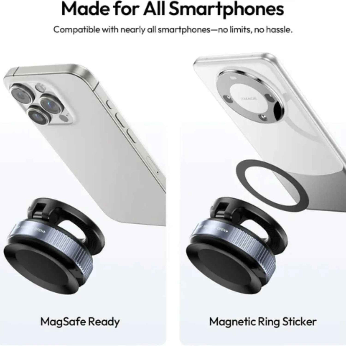ULANZI SK-25 MagSafe Car Phone Holder Magnetic Suction Mount (Black)