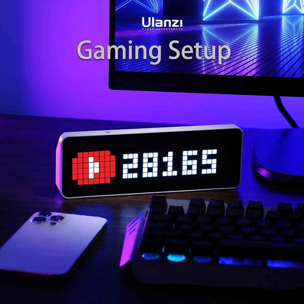 Ulanzi TC001 Smart Pixel Clock Social Media Counter Display