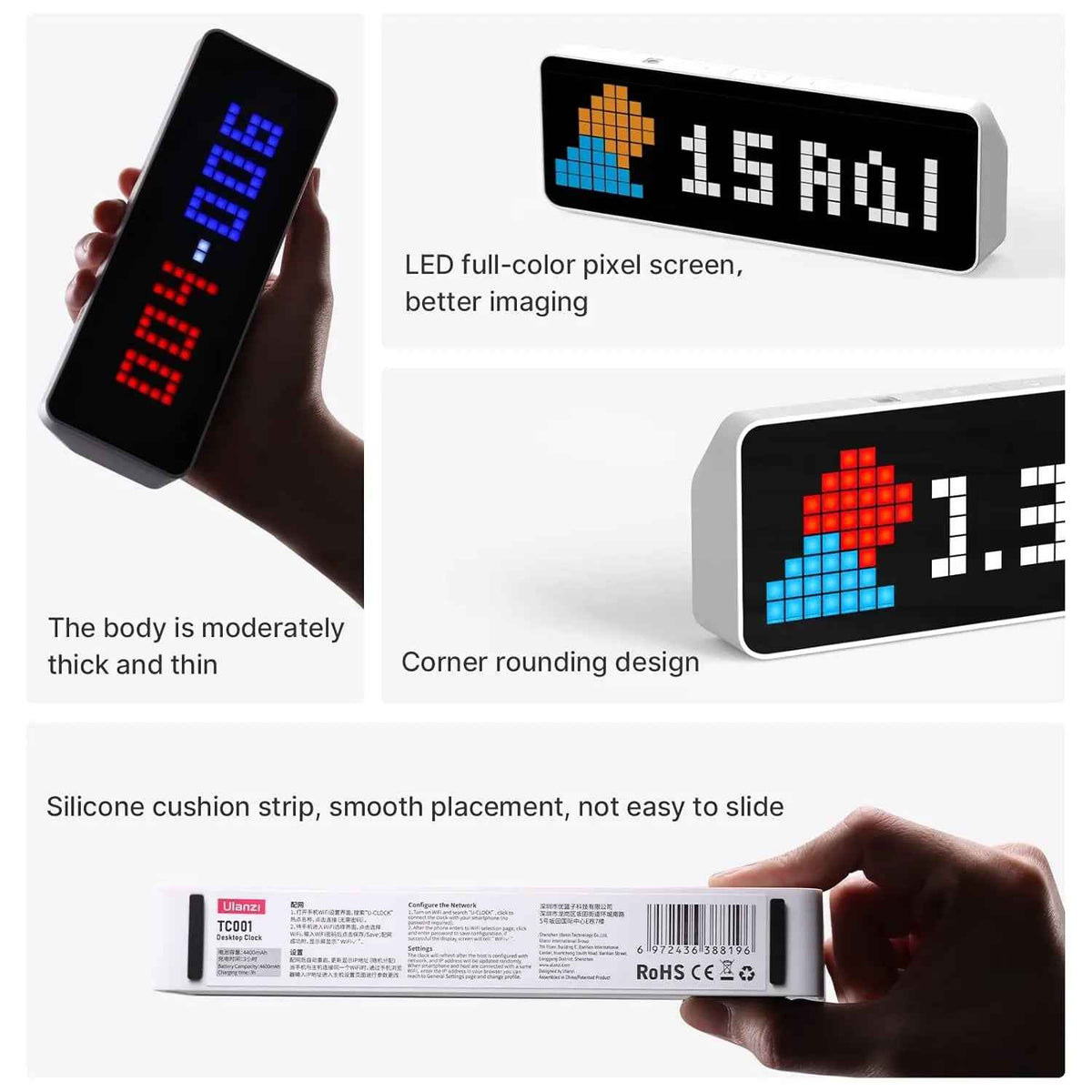 Ulanzi TC001 Smart Pixel Clock Social Media Counter Display