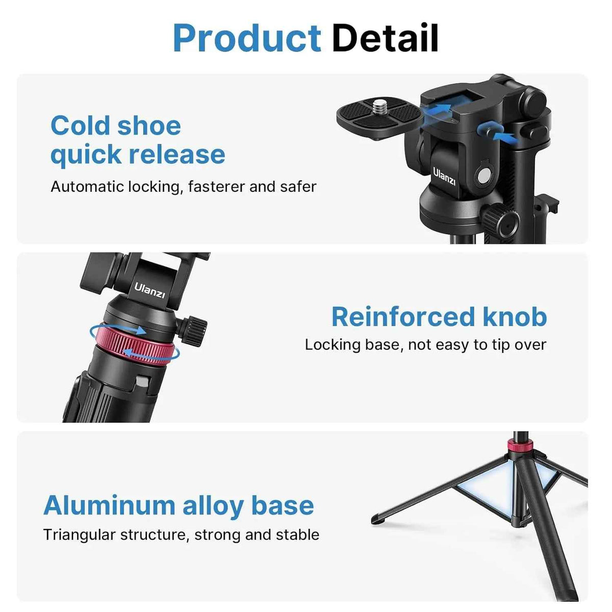 ULANZI MT-78 Extendable Phone Tripod 72.8 inch