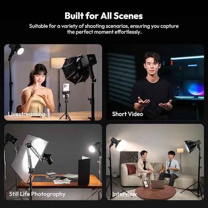 Ulanzi 100W RGB Portable LED Video Light with Battery & Adapter