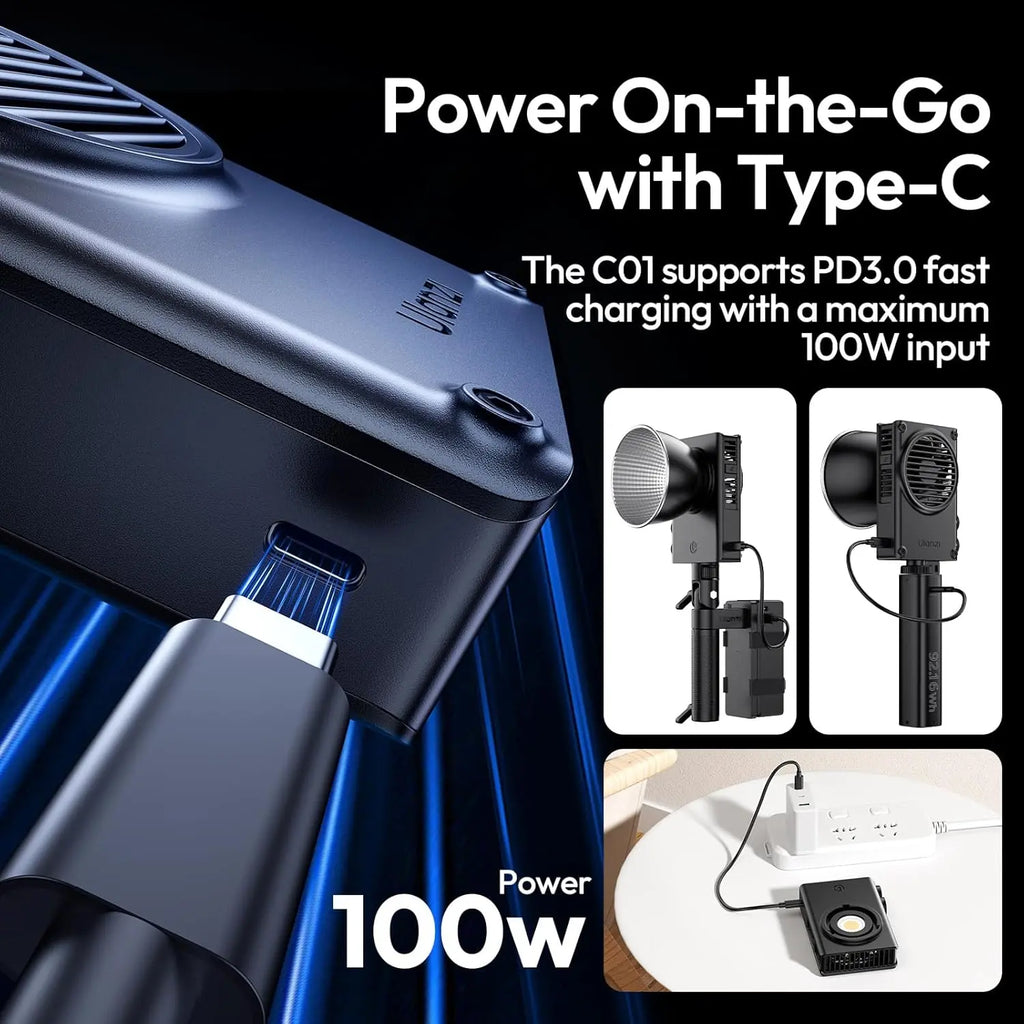 Ulanzi C01 100W COB LED Video Light Mini Bowens Ulanzi