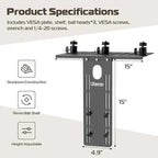 Ulanzi LS16 DSLR Monitor Top Shelf Clamp for VESA Arm & Desk Mounts
