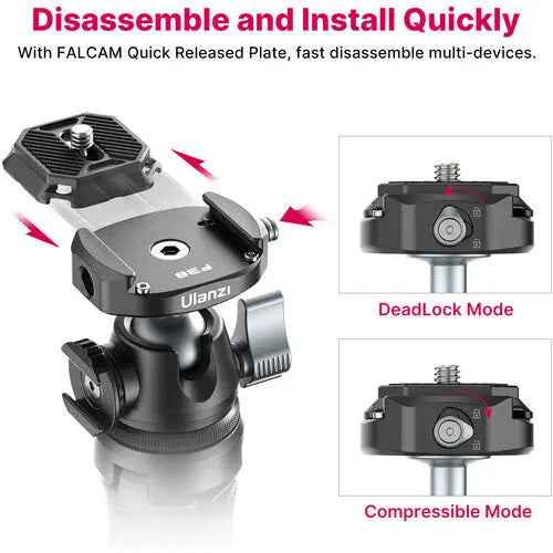 Ulanzi MT-46 F38 Quick Shoe Aluminum Tripod with 360 Ball Head