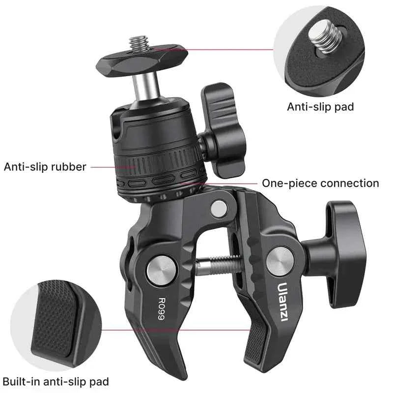 Ulanzi R099 Clamp Mount with 360° Mini Ball Head