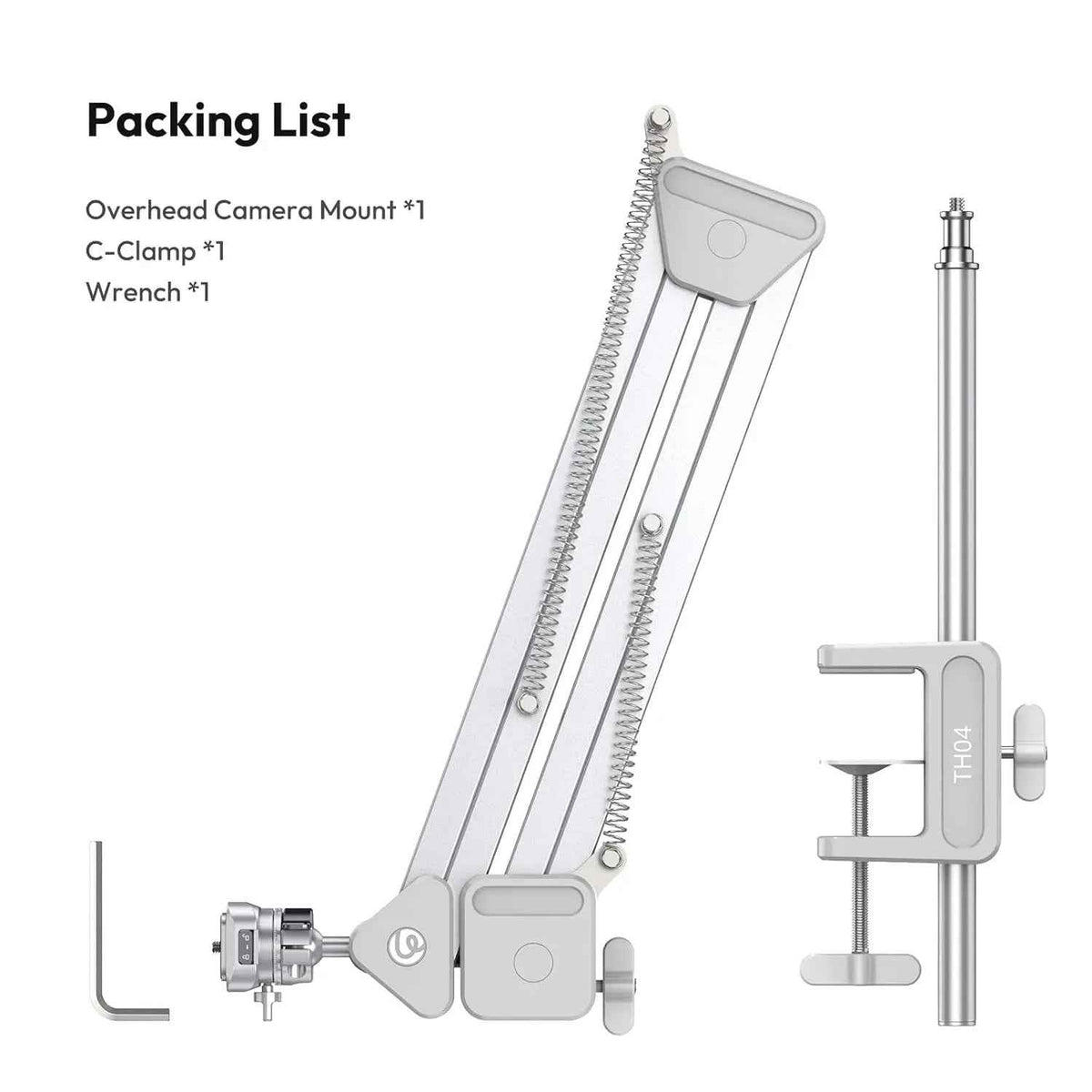 Ulanzi TH04 Overhead Tripod Mount Flexible Boom Arm with 360 Ball Head