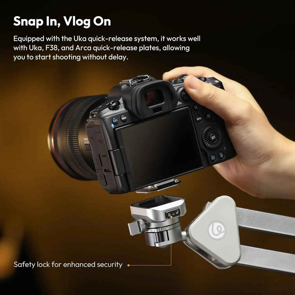 Ulanzi TH04 Overhead Tripod Mount Flexible Boom Arm with 360 Ball Head