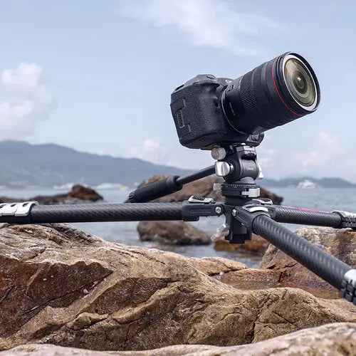 Ulanzi TT09 VideoGo Travel Tripod, 55.91" Carbon Fiber Camera Tripod