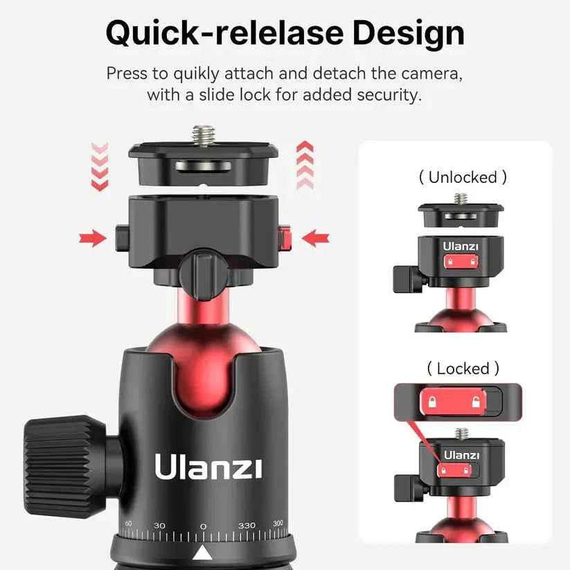 Ulanzi TT31 72.4" Aluminum Tripod & Monopod 33lb Load, Quick Release