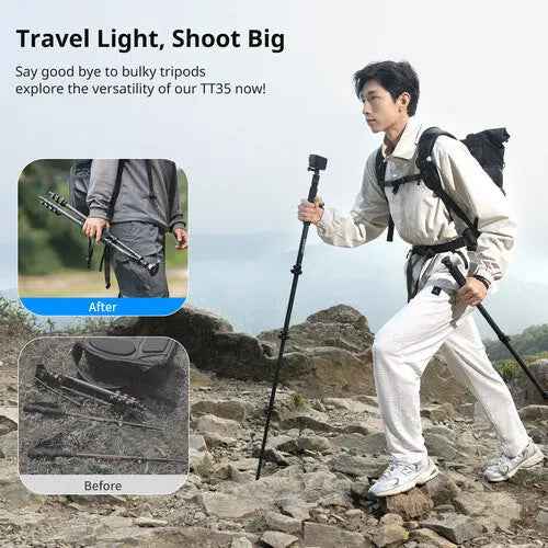 Ulanzi TT35 Carbon Fiber Hiking Stick Tripod Kit with Arca QR