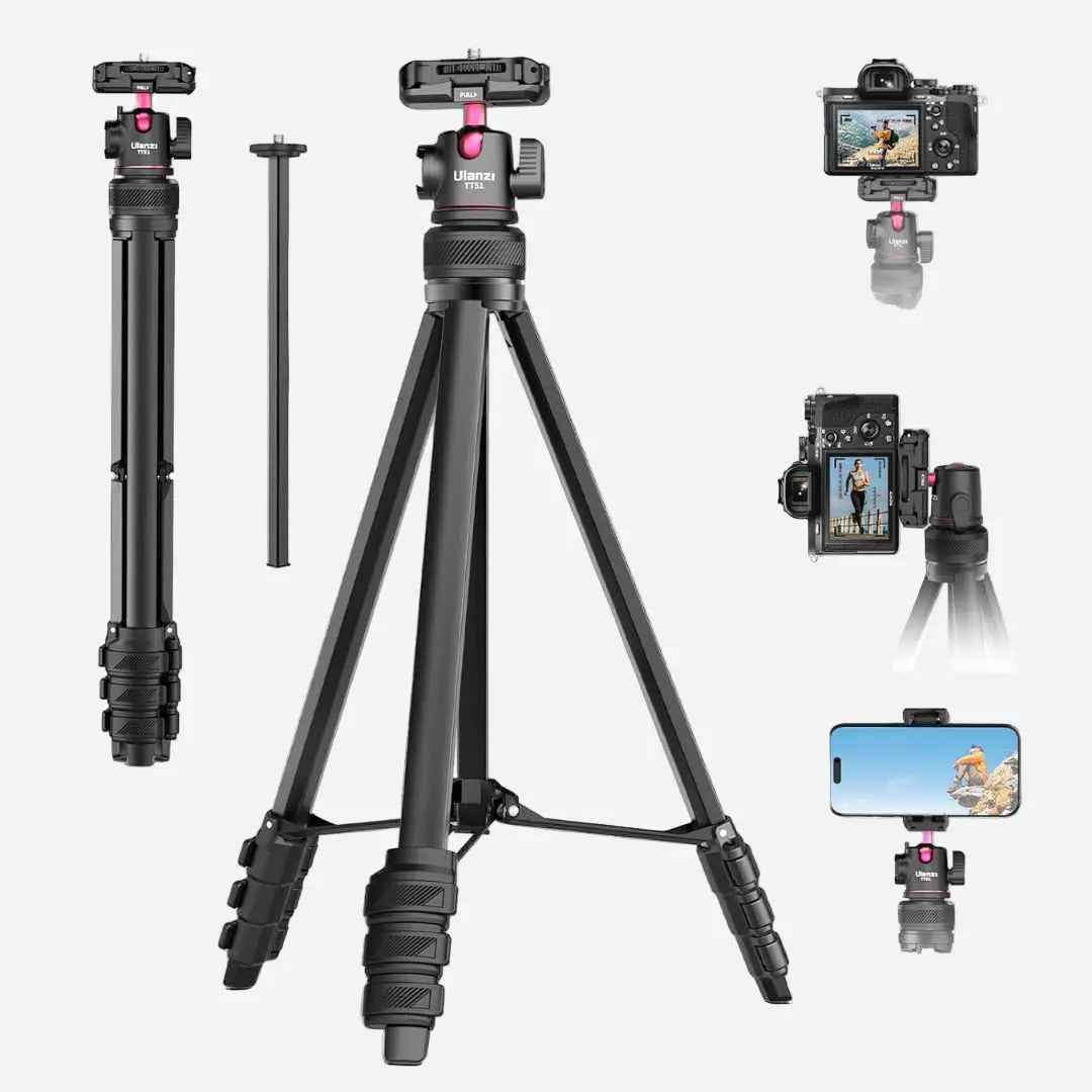 Ulanzi TT51 Portable Tripod Stand with 360° Ball Head & Phone Holder