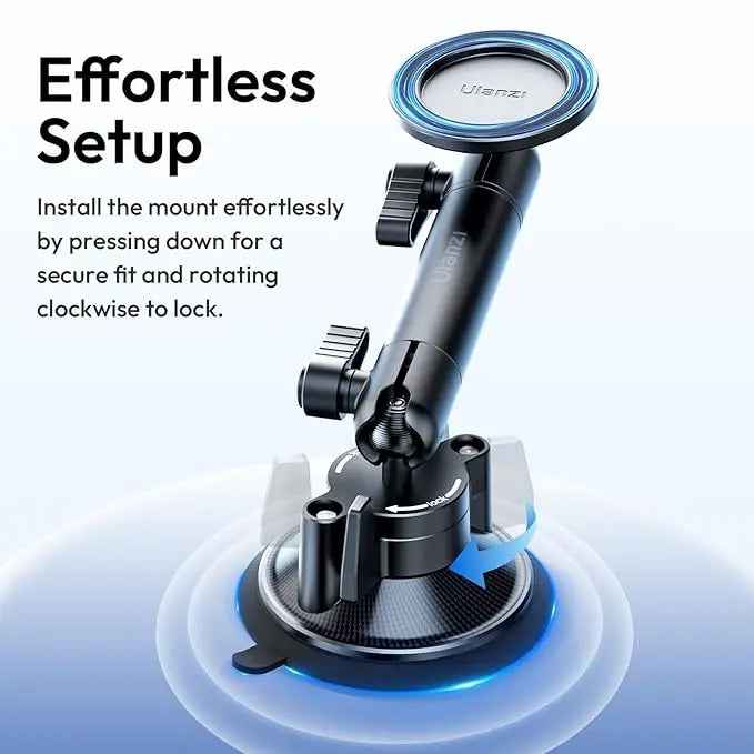 Ulanzi ZJ06 Magnetic Suction Cup Mount MagSafe iPhone Holder for Car & Filming