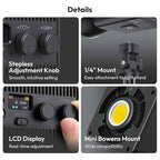 Ulanzi 100W RGB Portable LED Video Light with Battery & Adapter