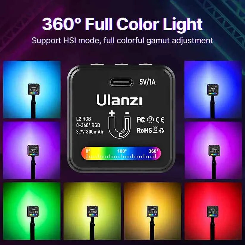 Ulanzi L2 RGB LED Video Light Magnetic Pocket Cube Light